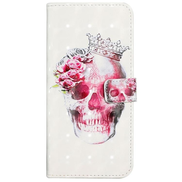 iPhone 14 Plus Plånboksfodral Folio Flip - Crown Skull