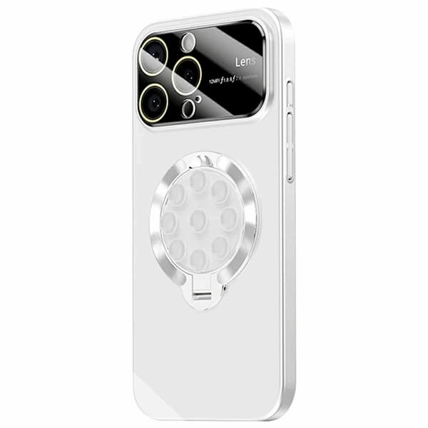 Mobilskal till iPhone 14 Pro Magsafe Sugkopphållare Kickstand - Vit Vit