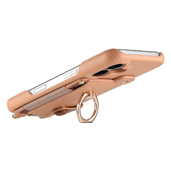 Mobilskal till iPhone 16 med Korthållare Ring Kickstand - Rosa Rosa