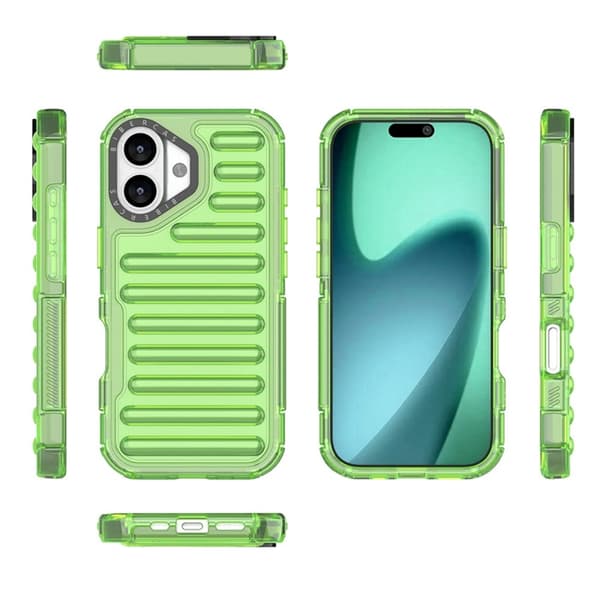 Mobilskal till iPhone 17 Stripe Design Detachable - Grön Grön