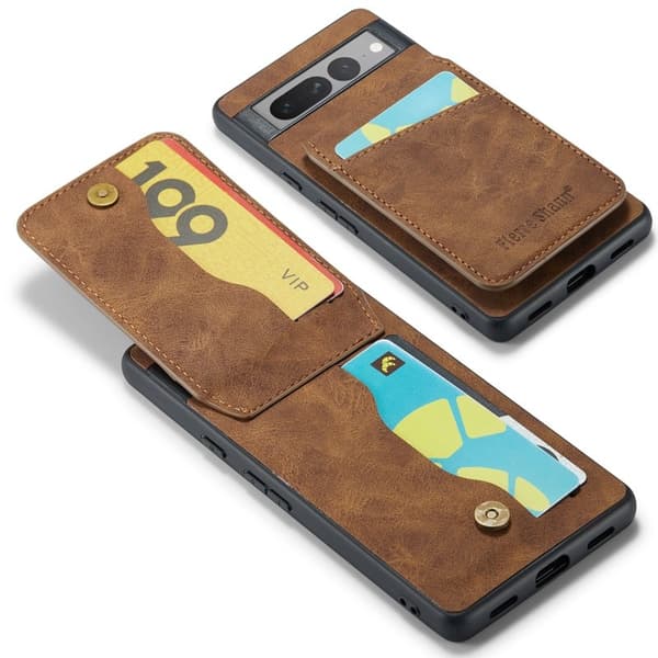 FIERRE SHANN Google Pixel 7 Pro Fodral PU+TPU - Brun
