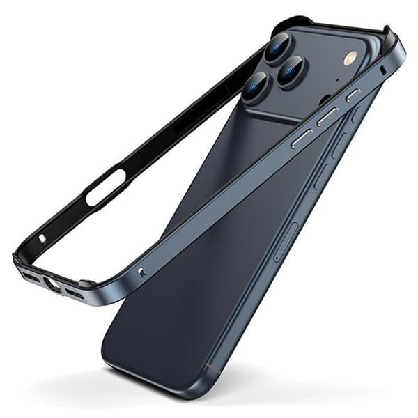 Mobilskal till iPhone 17 Pro Max Hollow Metal Bumper - Blå Blå