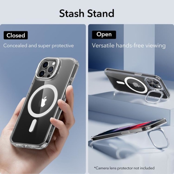 ESR iPhone 15 Pro Mobilskal Magsafe Kickstand Halolock - Clear