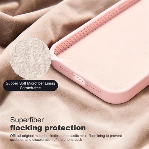 iPhone 14 Pro Mobile Case Magsafe nestemäinen silikoni - vaaleanpunainen