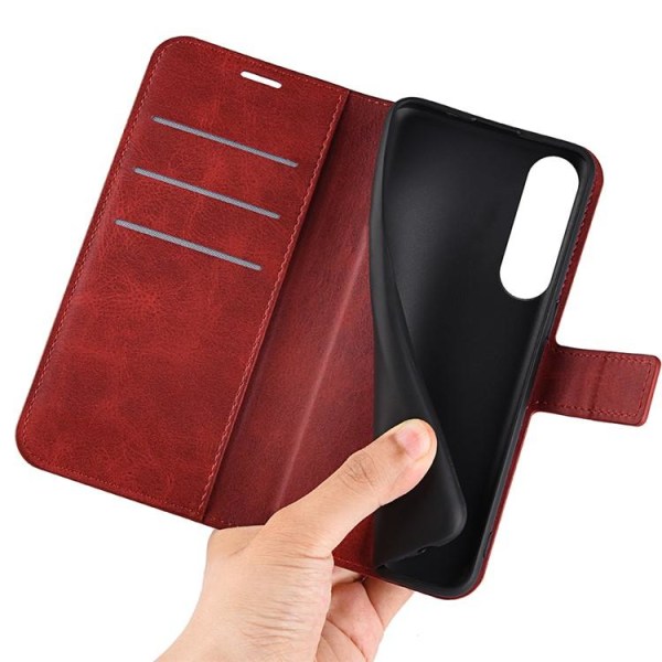 Sony Xperia 1 V Wallet Case Folio Flip Calf - Rød
