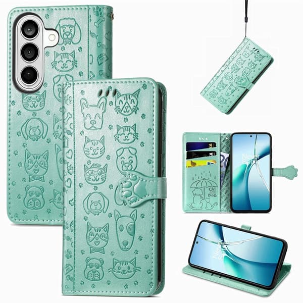Plånboksfodral för Samsung Galaxy S26 Plus Konstläder - Grön