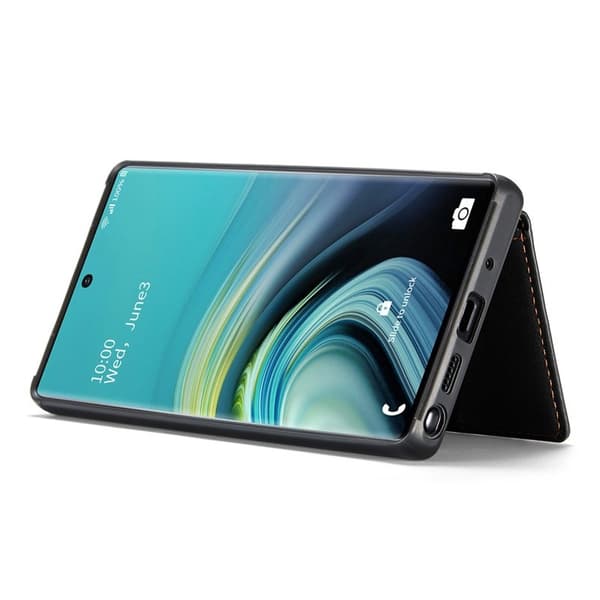 JEEHOOD Galaxy Note20 Plånboksfodral Detachable Konstläder TPU Svart