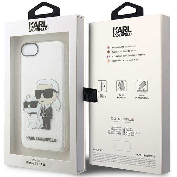 Karl Lagerfeld iPhone 7/8/SE 2020 Skal Gliter Karl&Choupette