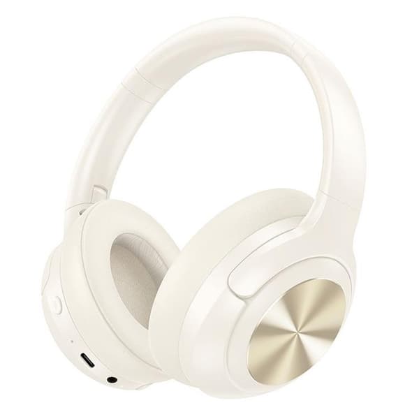 Hoco Over-Ear Hovedtelefoner Trådløs Bluetooth ANC W54 - Mælkehvid Vit