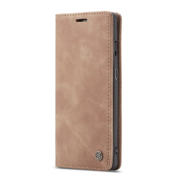 CASEME 013 Flip Konstläder Plånboksfodral för OnePlus 7 - Brun
