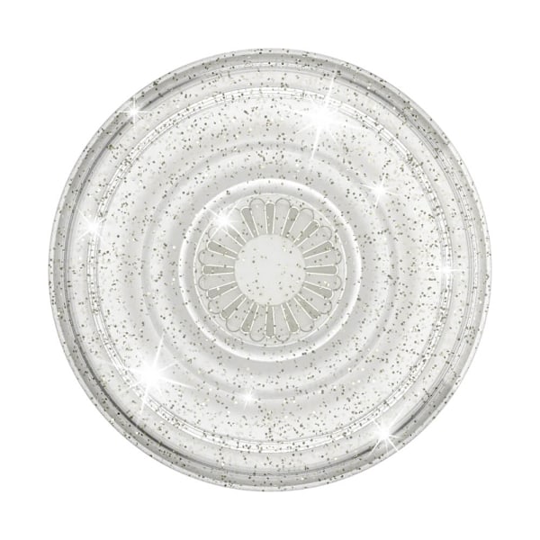 POPSOCKETS Clear Glitter Silver Avtagbart Grip med Ställfunktion Silver