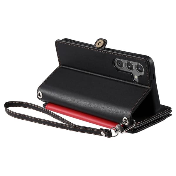 Samsung Galaxy S26 Plus Plånboksfodral TPU + Konstläder - Svart