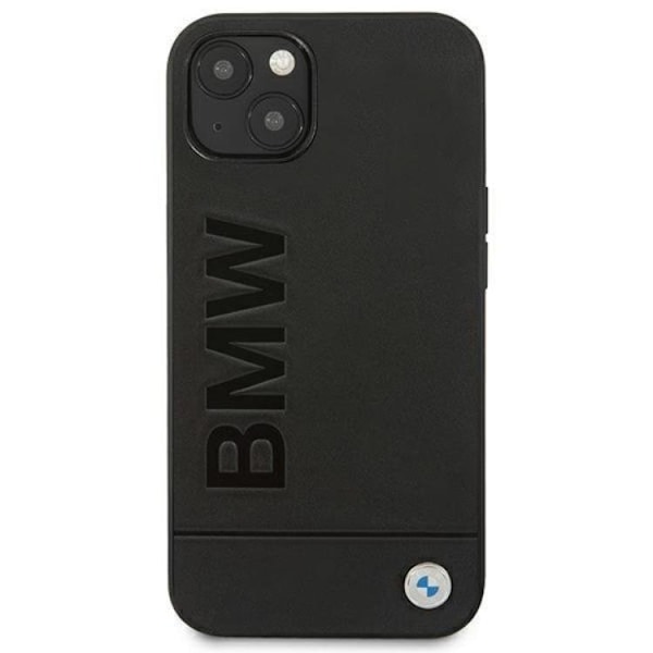 BMW iPhone 14 Plus Skal Läder Stamp - Svart Svart