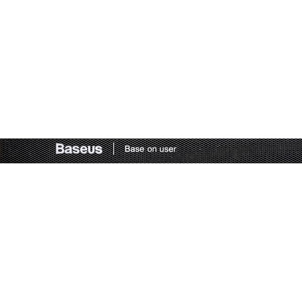 Baseus Rainbow Circle Velcro Straps Organizing Kabel 3m - Svart Svart