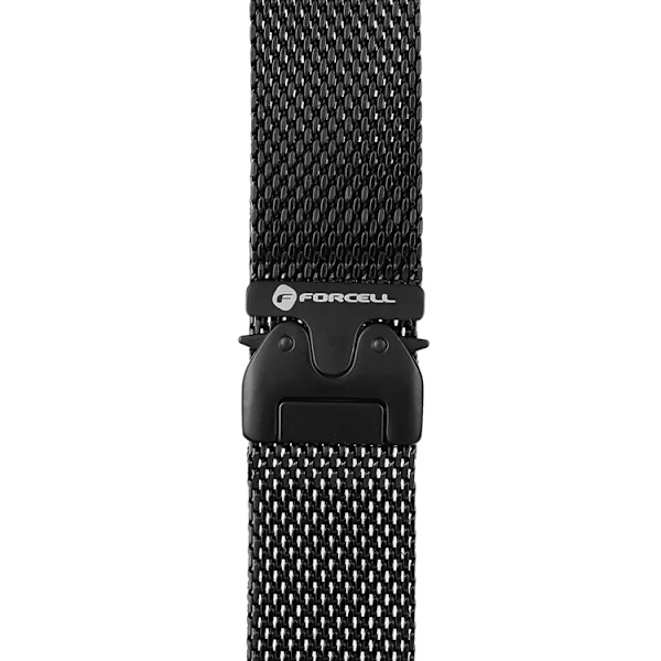 Forcell Apple Watch (38/40/41) Armbånd Rustfrit Stål - Sort Svart