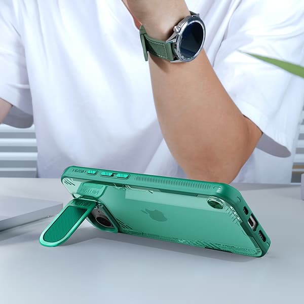 Nillkin Mobilskal till iPhone 16e Iceblade Prop med lins - Grön Grön