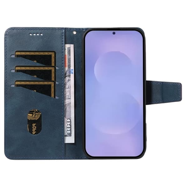 Samsung Galaxy S26 / S26 Pro Plånboksfodral Konstläder Ställ - Blå