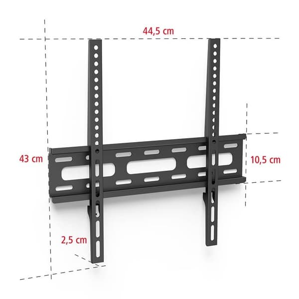 HAMA TV Vægmontering Fast VESA op til 400x400 75" Sort
