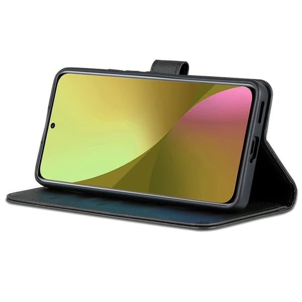 AZNS Xiaomi 12 Lite 5G Plånboksfodral Konstläder - Svart