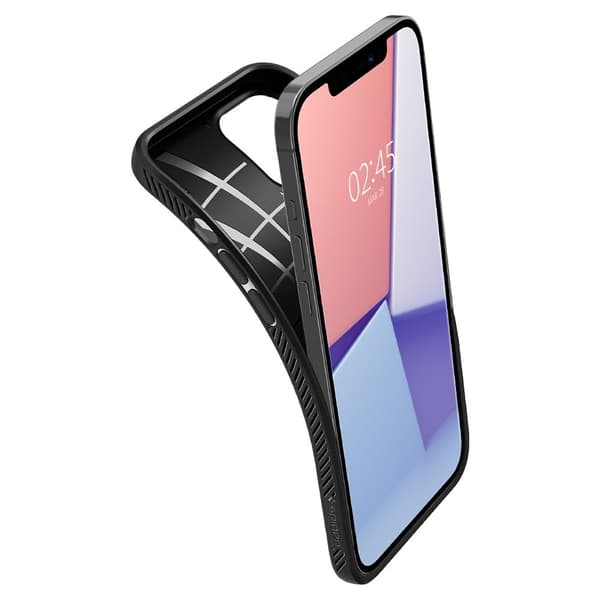 SPIGEN Liquid Air iPhone 12 & 12 Pro - Mat Sort Svart
