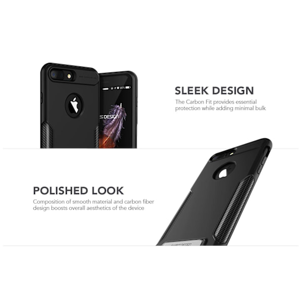 Verus Carbon Fit Skal till Apple iPhone 7 Plus - Svart Svart