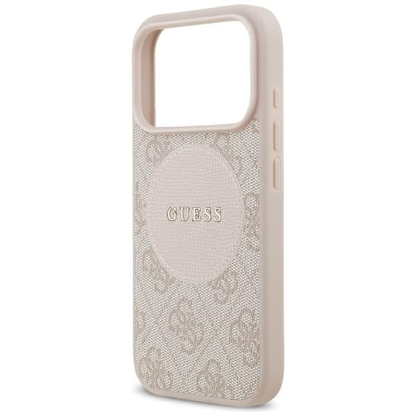 Guess Mobilskal till iPhone 17 Pro MagSafe 4G Circle Classic Logo - Rosa Rosa