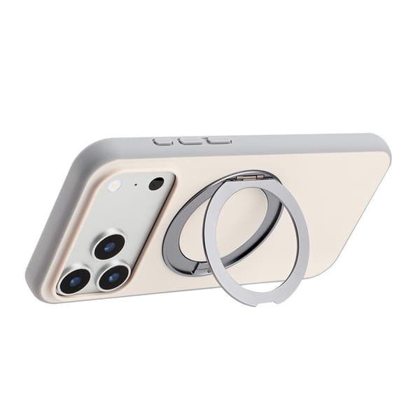 Mobilskal till iPhone 17 Pro MagSafe Rotary Kickstand Skin Touch - Grå Grå