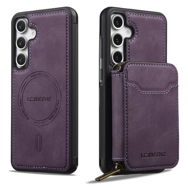 LC.IMEEKE L6 för Samsung Galaxy S24 FE Plånboksfodral Konstläder - Lila