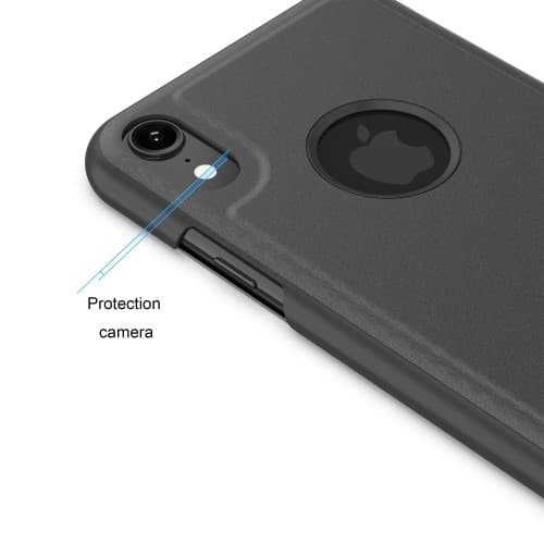 Elektroplettering Mirror View Etui til iPhone XS MAX - Hvid White