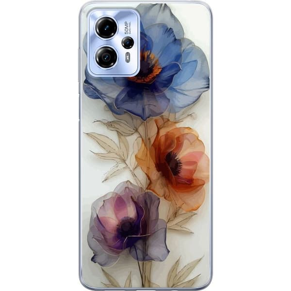 Mobiletui til Motorola Moto G13 med Silke Blomster
