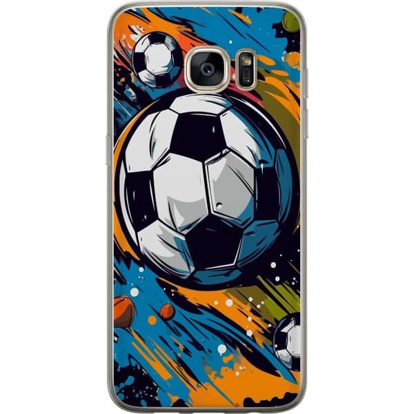 Mobilcover til Samsung Galaxy S7 edge med Fodbolde