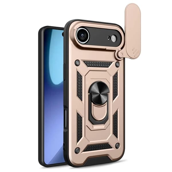 Mobilskal till iPhone Air Slide Kameralock PC + TPU - Guld Guld