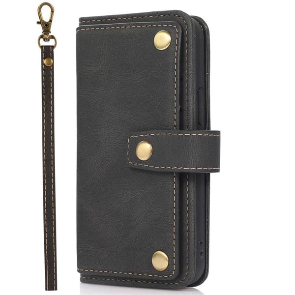 iPhone 14 Plus Pungeetui Flip - Sort Black