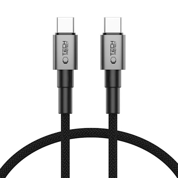 Tech-Protect USB-C Til USB-C Kabel Ultraboost 50CM 60W - Grå Grå