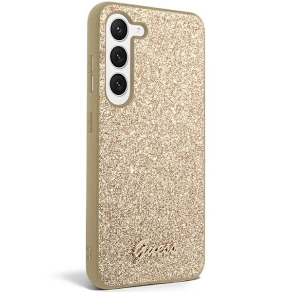 Guess Galaxy S24 Plus Mobilskal Glitter Script - Guld