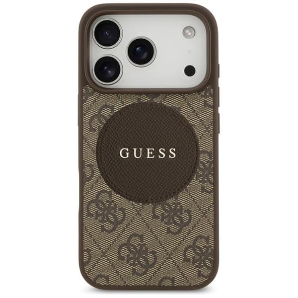 Guess telefontaske til iPhone 17 Pro MagSafe 4G Circle Classic Logo - Brun Brun