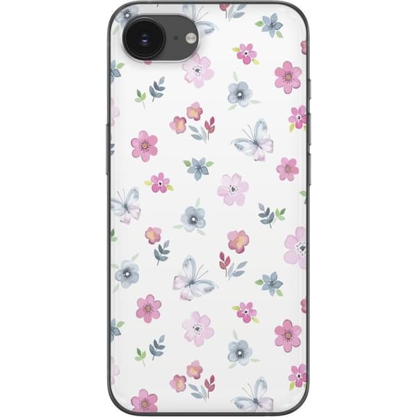 Mobilskal till Apple iPhone 16e med Blommor och fjärillar