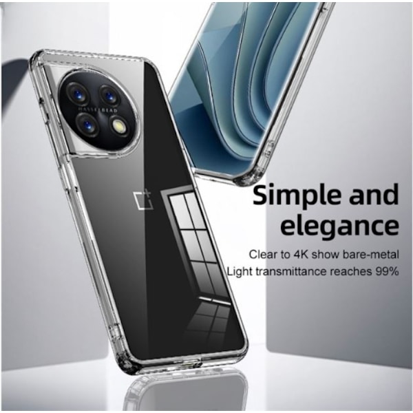 OnePlus 11 5G Mobilskal DropProof Hybrid TPU - Matte Svart Svart