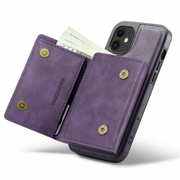 DG.MING M6 Series Mobilskal till iPhone 12/12 Pro Magnetiskt Lila