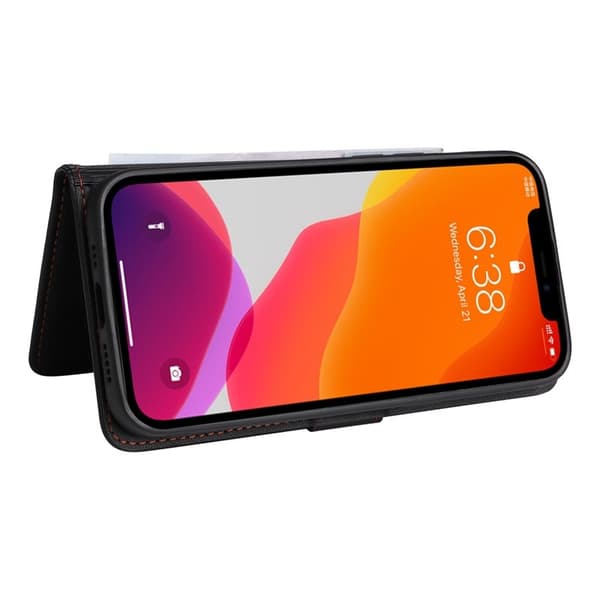 BETOPNICE iPhone 12/12 Pro Plånboksfodral - Avtagbart Konstläder - Svart