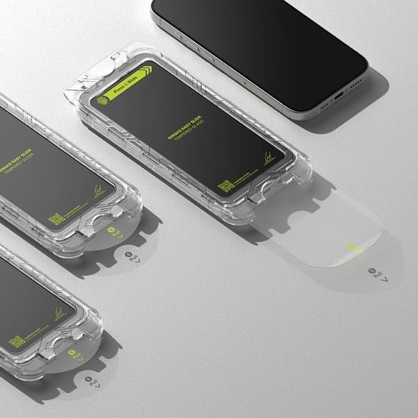 [2-Pack] Ringke iPhone 16 Pro Max Härdat glas Skärmskydd Easy Slide - Svart Svart