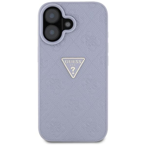 Guess telefontaske til iPhone 16 Hot Stamp 4G Triangle Logo - Lilla Lila
