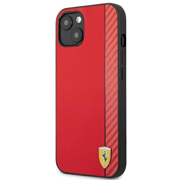 Ferrari Skal iPhone 13 On Track Carbon Stripe - Röd Röd