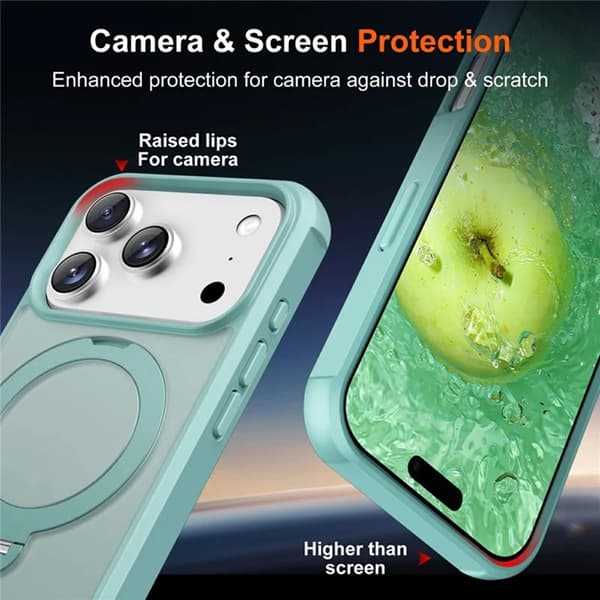 Mobilskal till iPhone 17 Pro MagSafe Kickstand TPU + PC - Blå Blå