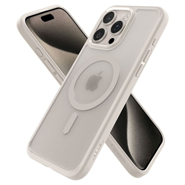 Spigen Mobilskal till iPhone 15 Pro Max Magsafe Hybrid - Titanium Silver