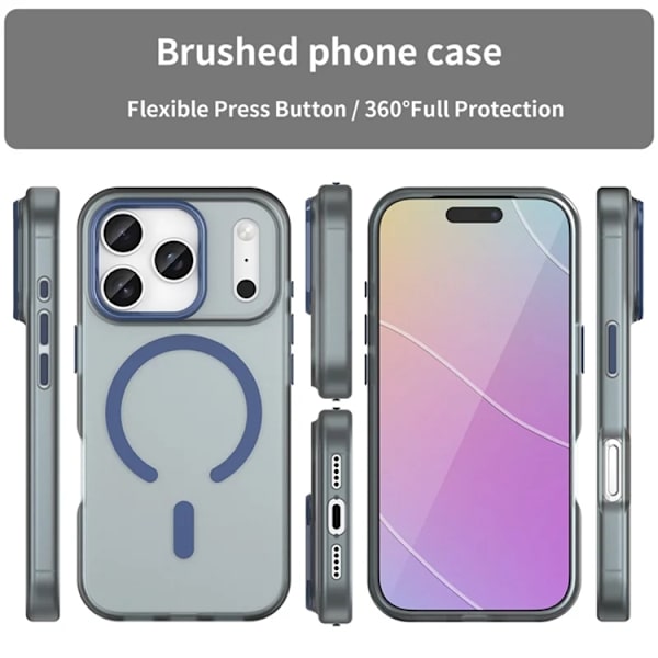 Mobilskal till iPhone 17 Pro MagSafe Matte Translucent - Mörkblå Blå