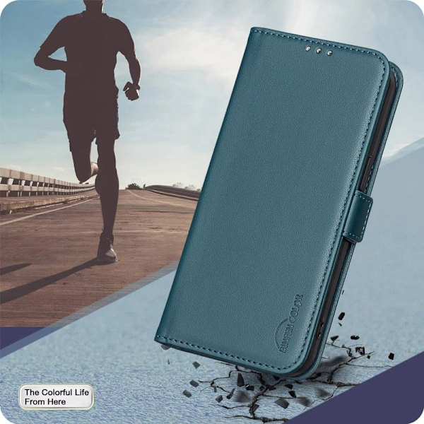 BINFEN Samsung Galaxy S26 Plus Plånboksfodral Konstläder Flip Folio - Grön