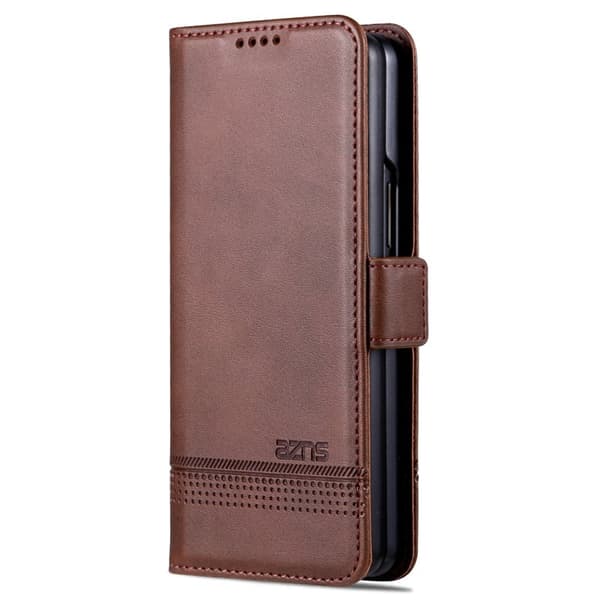 AZNS Samsung Galaxy Z Fold6 Plånboksfodral Konstläder - Brun