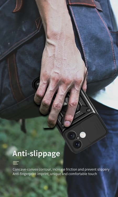 Mobilskal till iPhone 17 Hybrid Armor Camshield - Svart Svart