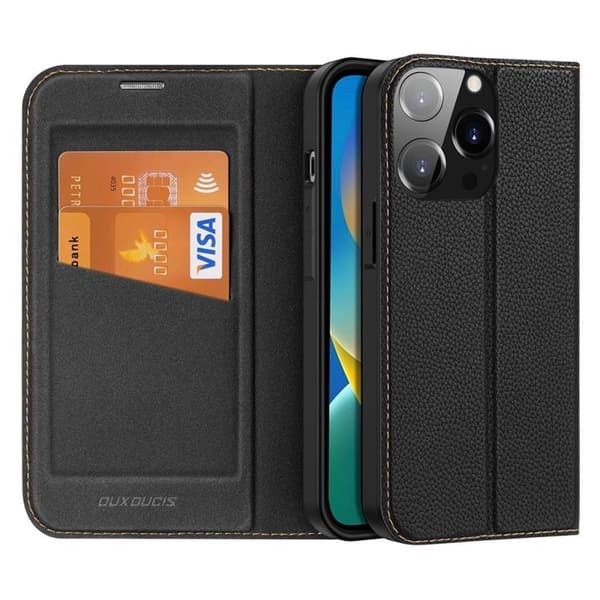 Dux Ducis iPhone 14 Pro Plånboksfodral Skin X2 - Svart Black